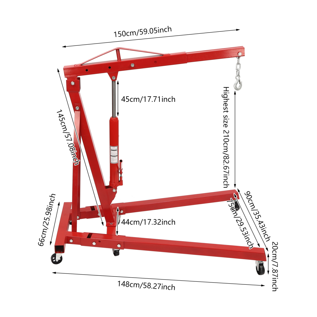 Grue d'atelier pliable de 2 to - Engine Hoist Crane avis et prix